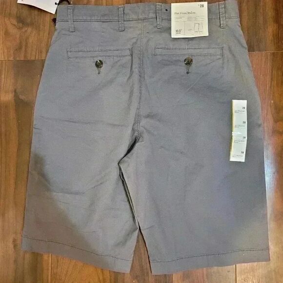 GOODFELLOW MEN'S Thunder Gray Linden Flat Front Chino Shorts - Picture 16 of 16